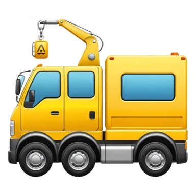 Recovery truck yellow sticker