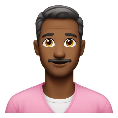 confident man in pink shirt sticker