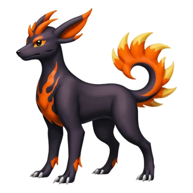 
Canine-Houndoom-Bayleaf-Salandit-Noibat-Flareon-Fakémon-fusion (full body) sticker