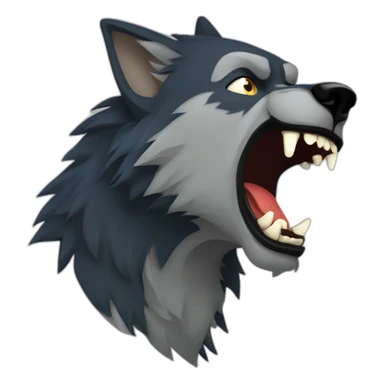 Werewolf howling sticker