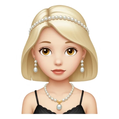 Pearl String Girl sticker