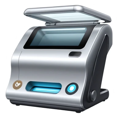 Máquina de depilación láser con rayos de luz sticker