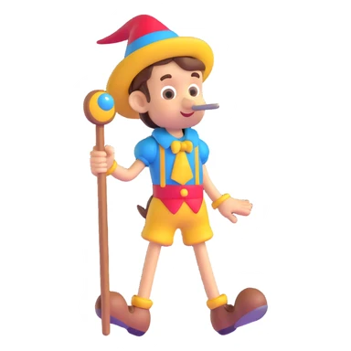 Pinocchio Disney style sticker