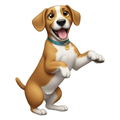 A dog dancing  sticker