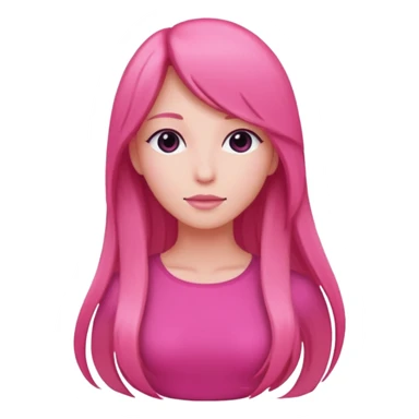 silueta de mujer rosa sticker