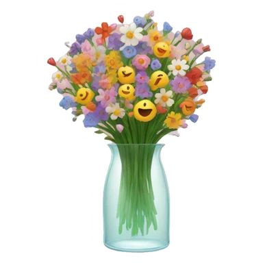 1000 flowers in a clear vase sticker