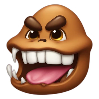 goomba licking its lips sticker