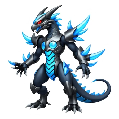 Evil Futuristic Shiny Haxorus-Zekrom-fusion (full body) sticker