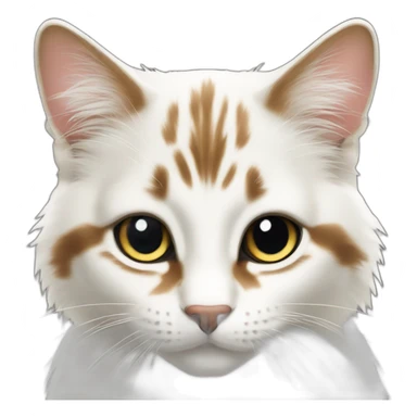Norwayjan Forest cat white lightbrown sticker