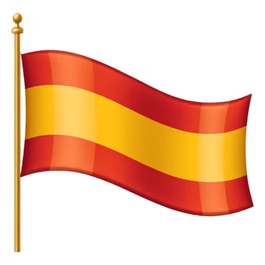 Red, white, and golden yellow horizontally sequenced tricolour flag inspired by the flag of Italy sticker