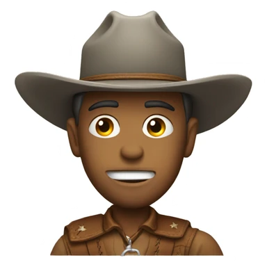 A cowboy closing a car trunk sticker