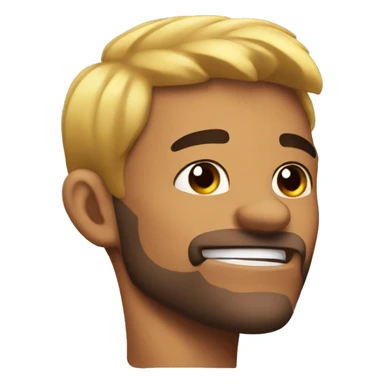 Flexing jawline to impress sticker