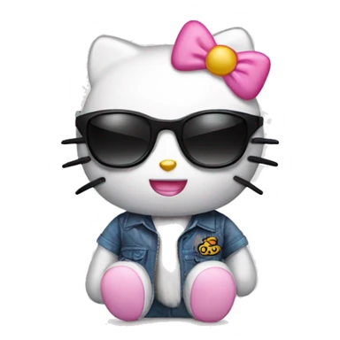 hello kitty with sunglasses sticker