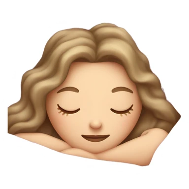 White girl sleeping with pink blanket sticker