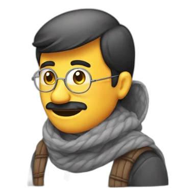 kejriwal with muffler sticker