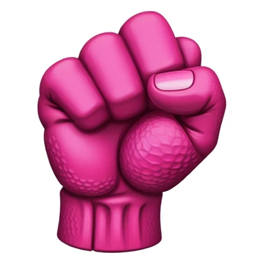 Dark Pink fist  sticker