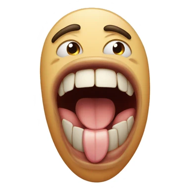 Crazy emoji biting his lip sticker