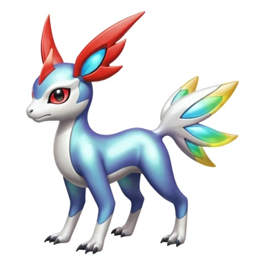 Shiny Colorful Meloetta-Latias-Koraidon-Peppercat-Wargreymon-Protogen-Fakémon-fusion-hybrid-creature sticker