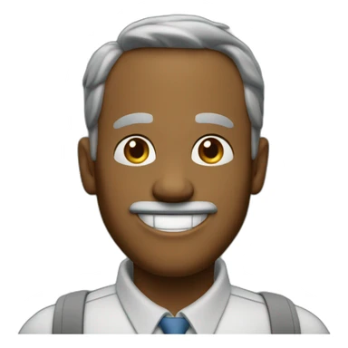 bold 50 year old tall smiling face teacher friendly intelligent strong sticker