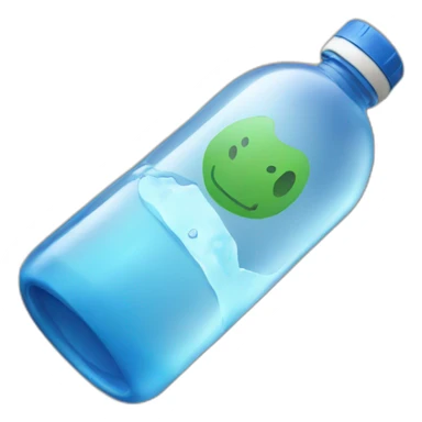 water bottle on the ground sticker