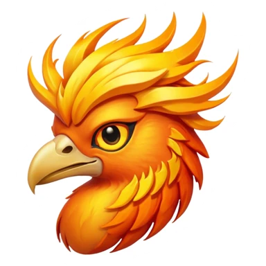 Phoenix force from marvel in a shape of flame bird face to screen  sticker