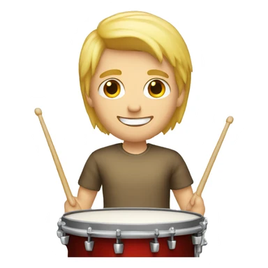 Blond Guy playing drums sticker