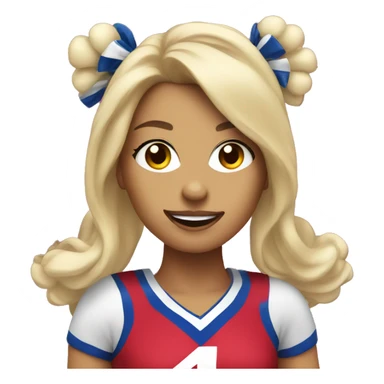 cheerleader with Pom poms sticker
