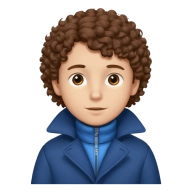 Boy with Brown Curly Hair – Brown curls, young face wearing winter clothes




 sticker