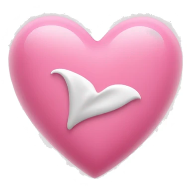 Pink heart with white seal sticker