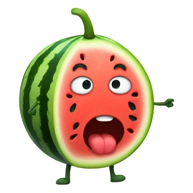 Watermelon with legs sticker
