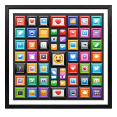 girly framed gallery of photos sticker