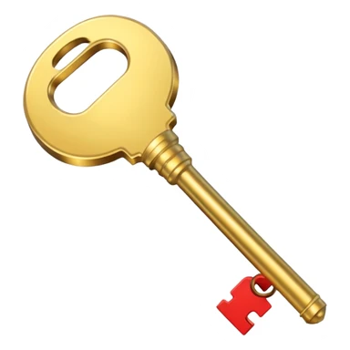 gold basic key sticker