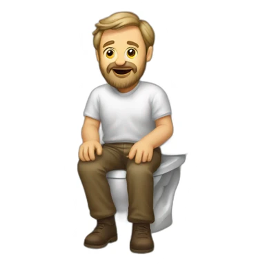 Slawoi Zhizek sitting on the toilet sticker