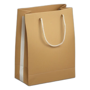 Cardboard bag with white stripes sticker