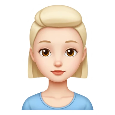 cute girl character with flat top head sticker