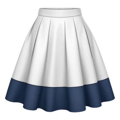 create a white midi skirt whitout pleats sticker