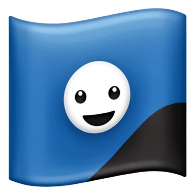 Bandera con tres líneas la de arriba con azul o azul oscuro el del medio blanco y la de abajo negro sticker