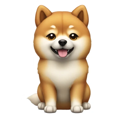 cute fluffy shiba dog sticker