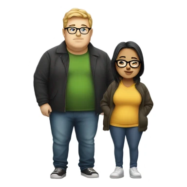 chubby with guy with glasses a subway sub sticker