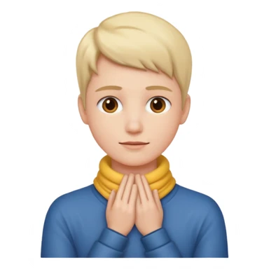 Someone with hands around their neck sticker