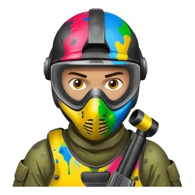 paintball player face sticker