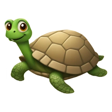 Turtle on the beach with sand sticker