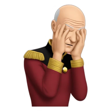 Captain Picard facepalm sticker