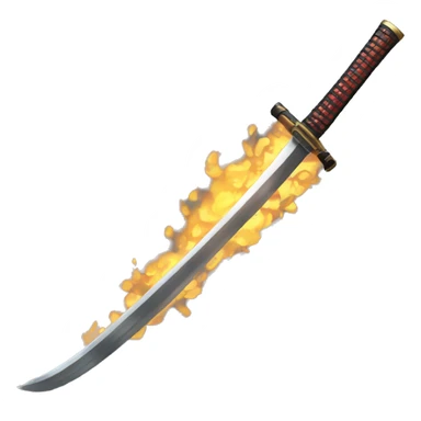 Katana en feu sticker