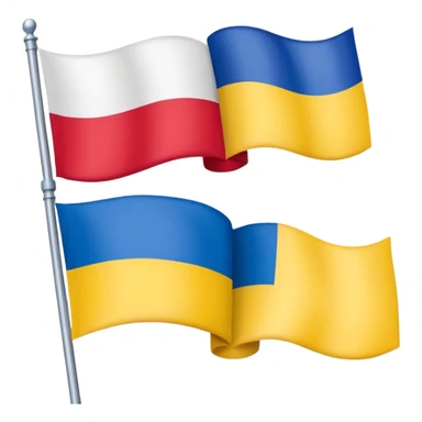 poland ukraine flag sticker