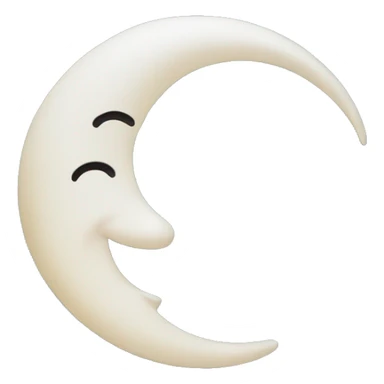 Frozen Crescent moon with smile  sticker