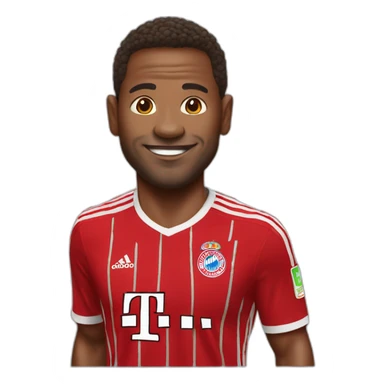 bayern münchen player jumping big head sticker