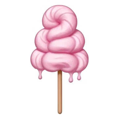 pink cotton candy on a stick sticker
