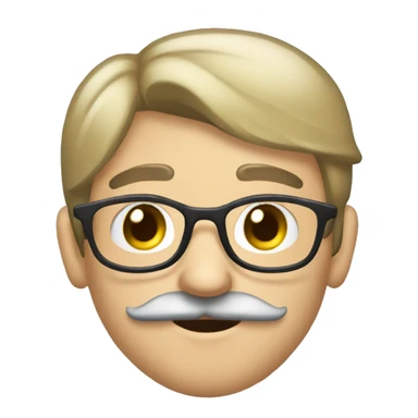 UN JOVEN CON BIGOTE Y LETES TRANSPARENTES sticker