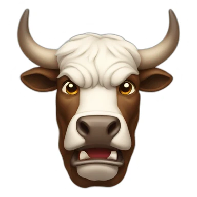 AN ANGRY BULL sticker